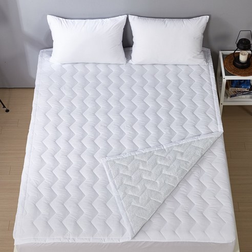 미네르 순면 에브리 누빔매트커버 침대패드 베개커버 세트