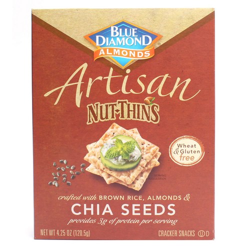 블루다이아몬드 아티산 넛-씬 크래커, Chia Seeds, 1개
