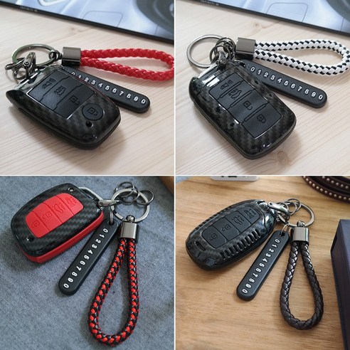 그린텍 카니발4세대 KA4 K5(2020년식) 셀토스 K3 더뉴K5 올뉴 더뉴 K7 프리미어 더뉴쏘렌토 니로 스토닉 카본 키케이스 키홀더 키링, 옵션25) 기아 스마트키 5버튼 K타입 블랙 + 키링 다크브라운 쏘렌토키홀더 Best Top5