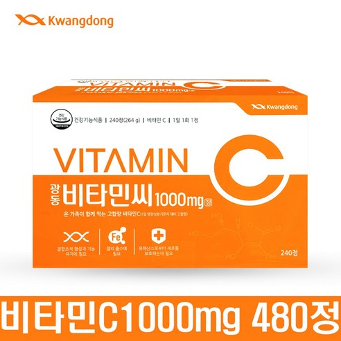 광동제약 비타민C 1000mg 8개월분, 240정, 3개