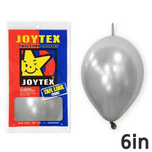 피플스파티 조이텍스_6인치(15cm)펄 링크룬 풍선 50개입, 실버, 1개