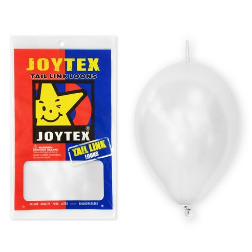 피플스파티 조이텍스_12인치(30cm)펄 링크룬 풍선 50개입, 화이트, 1개