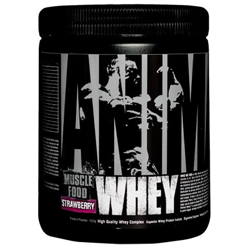 Universal Nutrition 애니멀 머슬 푸드 웨이 프로틴, 스트로베리(Strawberry), 127g