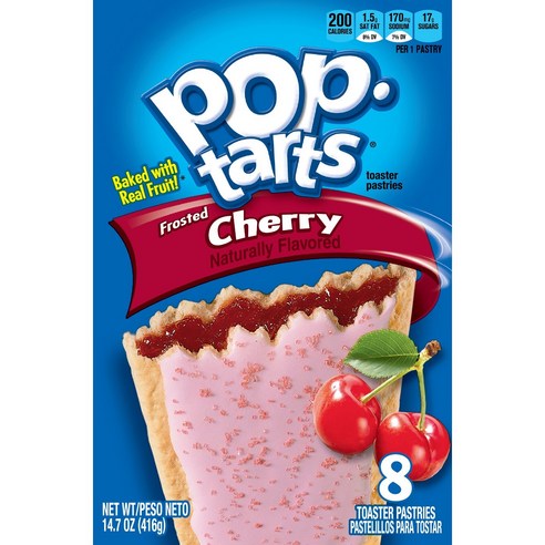 Kellogg''s 팝 타르트 프로스티드 토스터 패스츄리, 416g, 체리(Cherry)