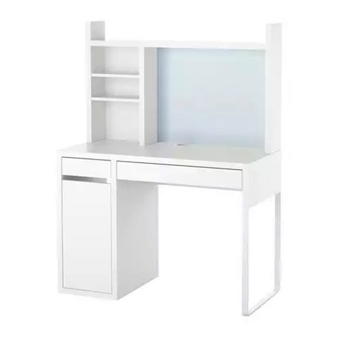 이케아 MICKE 워크스테이션 사무 학생 컴퓨터 독서실 책상 105cm (105x50), 화이트 092.233.22