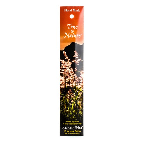 Auroshikha 트루 투 네이쳐 인센스 10g 16개입, Floral Musk
