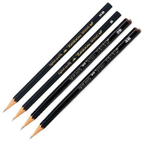 [톰보] 톰보연필 모노J 2B 낱자루 - 종류선택, 4B 1자루, 1개
