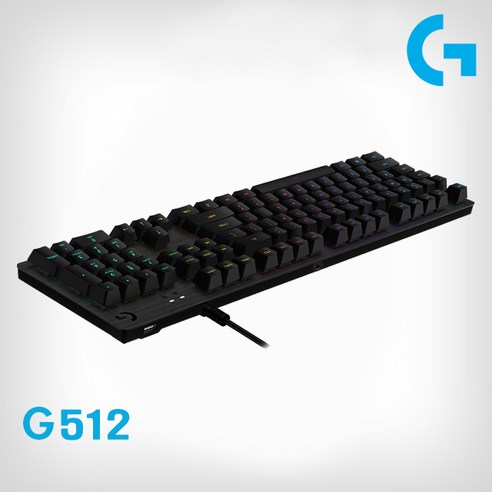 로지텍 G512 RGB 영문자판 유선키보드 게이밍키보드 기계식키보드 로지텍키보드 [병행수입/평일 3시이전주문건 당일출고/데러주식회사선택], G512 RGB 유선키보드, CLICKY (영문자판)