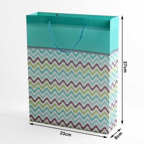 고급 종이쇼핑백 5p 비닐코팅종이백 종이가방 선물용 쇼핑백 선물가방, 40.물결 PP 쇼핑백-중형(5장)SDF01