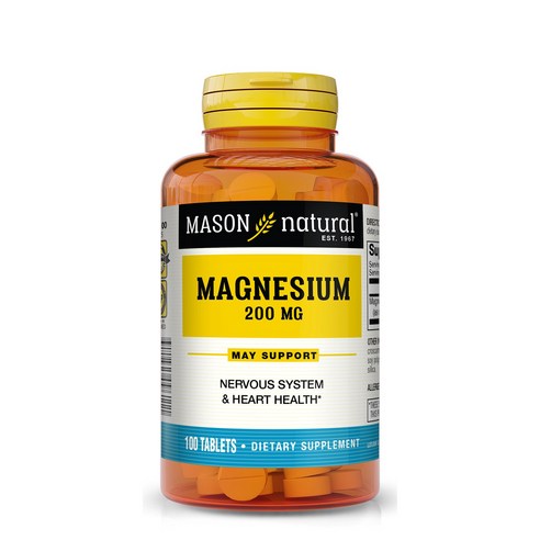 매이슨네츄럴스 마그네슘 200mg 무설탕 타블렛, 100개입, 1개, 100정