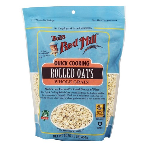 Bob''s Red Mill 퀵 쿠킹 롤드 오트 홀그레인, 453g, 1개