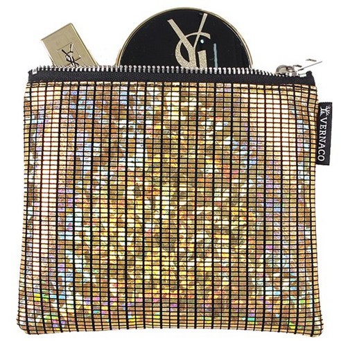 베르나코 홀로그램 골드파우치 국내제작