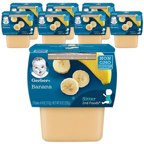 거버 어린이 과일퓨레 226g, 바나나(Banana), 8개