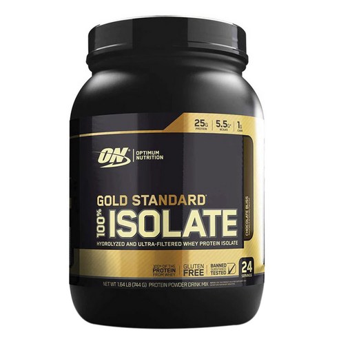 옵티멈뉴트리션 골드 스탠더드 아이솔레이트 웨이 프로틴 파우더 드링크 믹스, 초콜릿 블리스(Chocolate Bliss), 24회
