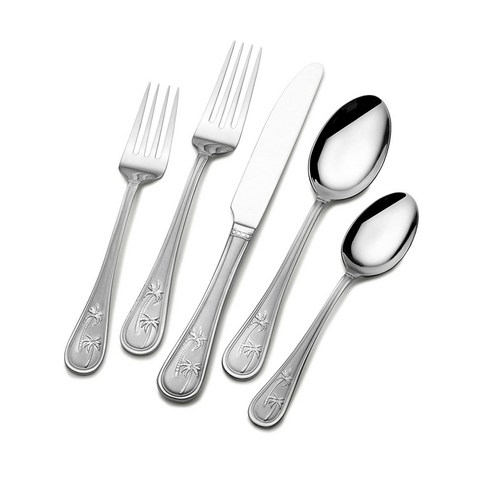 타올 에브리데이 양식커트러리 5종 세트 4개입, Palm Breeze, Dinner Fork + Salad Fork + Dinner Knife + Dinner Spoon + Teaspoon