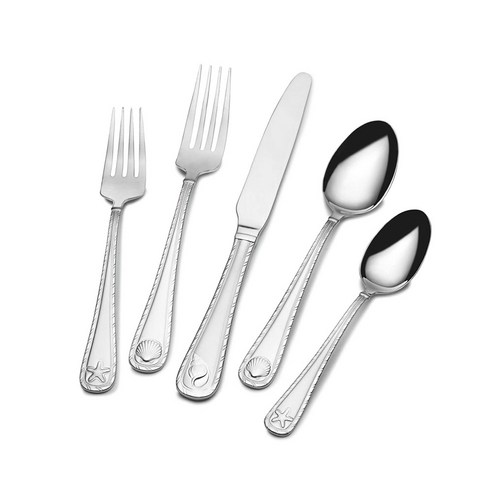 타올 에브리데이 양식커트러리 5종 세트 4개입, Antigua Frost, Dinner Fork + Salad Fork + Dinner Knife + Dinner Spoon + Teaspoon