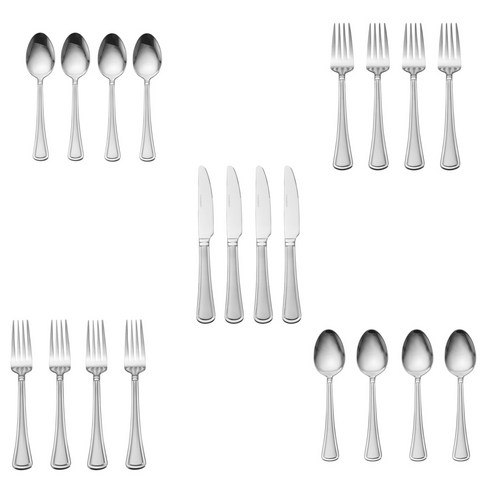 인터네셔널 양식커트러리 5종 세트 4개입, Julia Frost, Dinner Fork + Salad Fork + Dinner Knife + Dinner Spoon + Teaspoon