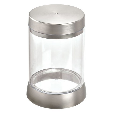 iDESIGN 헤일리 캐니스터, Clear + Metallic, 1개
