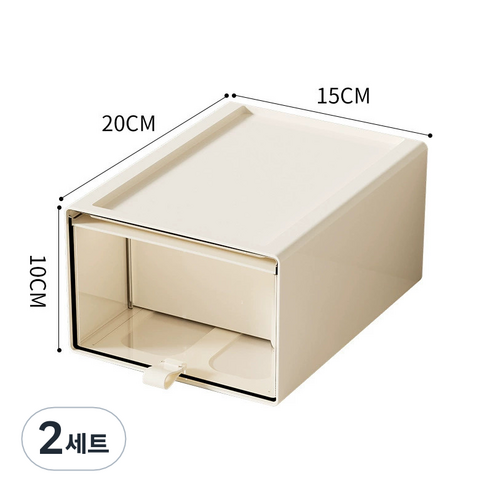 클라라홈 피규어 서랍형 수납함 레이어드 콤보, 2세트