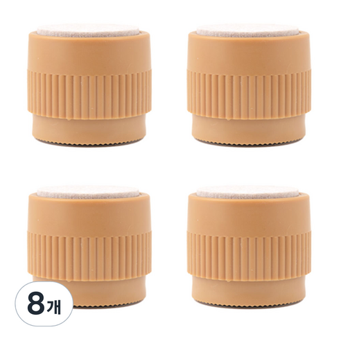 리빙아이 가구 다리 높이조절발 받침대, 8개, 우드 소 50mm