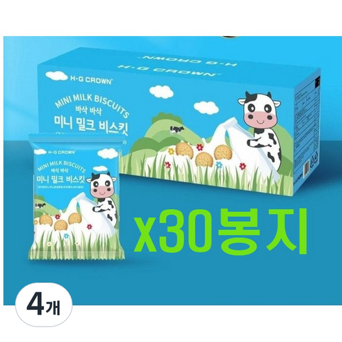 미니 밀크 비스킷, 4개, 600g