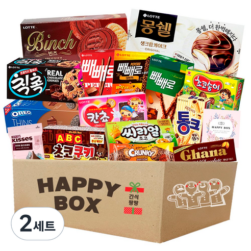 으쓱몰 초코 과자 초콜릿 선물 15종 세트 어린이날 어린이집 교회 학원 간식 선물, 2세트, 15종 1호