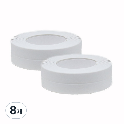 실리콘 곰팡이 방지테이프 싱크대 창문 창틀 화이트 22mm (3.2m), 8개