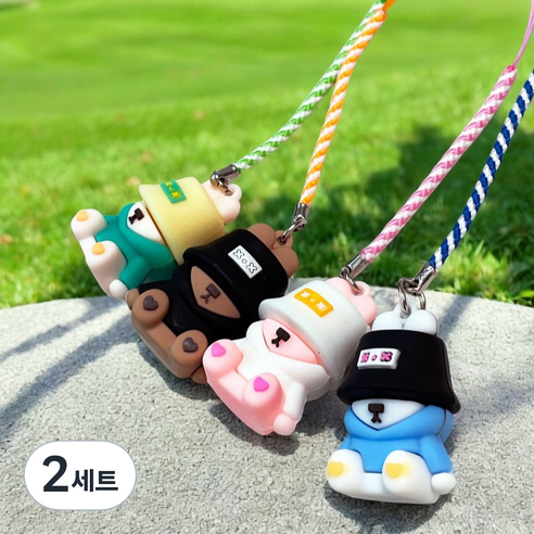 모자곰 골프 티걸이 골프소품 티 분실방지 실리콘 캐릭터 티고리, 2세트
