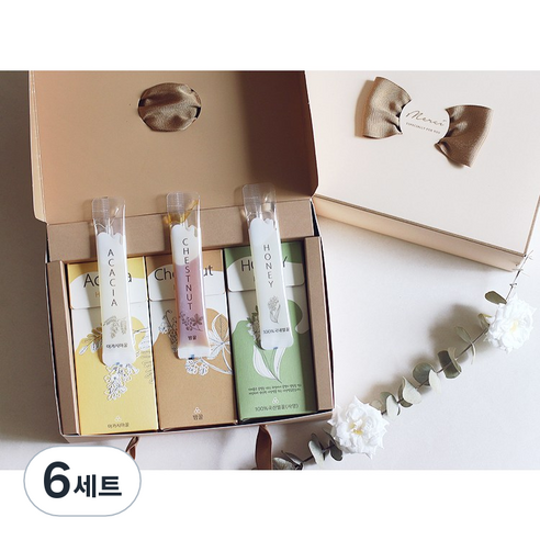꿀스틱 선물세트 (아카시아 밤꿀 사양벌꿀-스틱 10개입 x 3종), 300g, 6세트