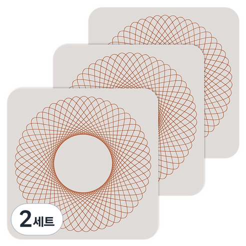 인덕션보호매트 스크래치 커버 패드 사각 실리콘 인덕션 받침 20cm, 2세트, 아이보리