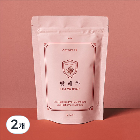 돼지감자차 여주차 바나바잎 수국잎 건강차 티백 방패차 당뇨 혈당 신장 관리 케어 영양제, 2개, 20개입, 1.7g
