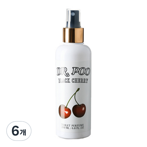 닥터푸 토일렛퍼퓸 화장실 탈취제 화장실 방향제, 블랙체리, 6개, 200ml