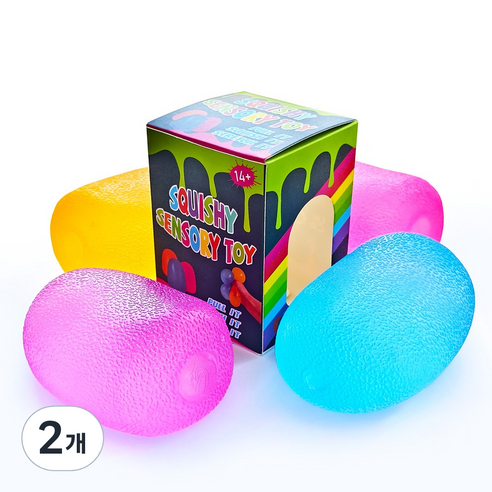 빈치 스퀴시볼 로제스트레스볼 말랑이 쫀쫀이 스퀴시, 핑크 Pink 말랑이촉감, 260g, 2개