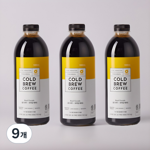 아침에한잔 세하도 더치커피 콜드브루 원액, 9개, 1개입, 1000ml