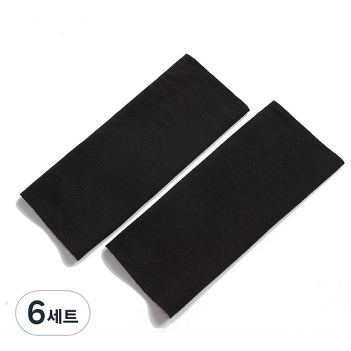 오브젝티브 타투 문신 살색 팔토시 흉터 가리개 팔 압박 저림, 6세트, 심리스 초박형 20cm 검정색 좌우2P, 여성용