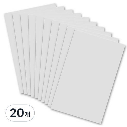 다한진 백색 포맥스판 A3(297mm420mm*2T) 두께2mm DIY용 교재용 미술용, 20개, 2mm