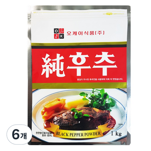 오케이 순후추 100%, 1kg, 6개