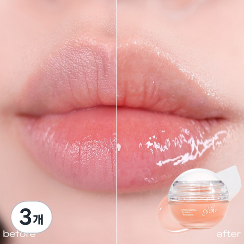 글로우 피치 펩타이드 립밤 코랄리프, 복숭아향, 8g, 3개