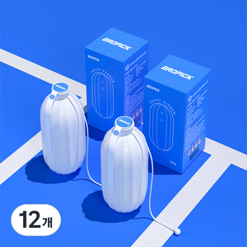 브로픽 자동 대용량 변기세정제, 12개, 250g