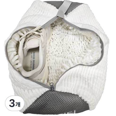 국민필터 2세대 신발 운동화 세탁망 특 대형, 3개, SuperWhite