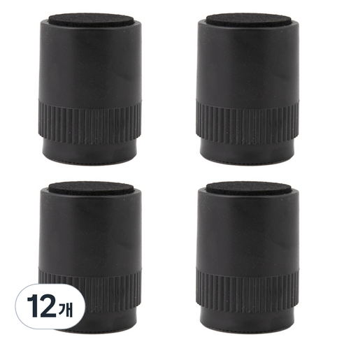 리빙아이 가구 다리 높이조절발 받침대, 12개, 블랙 중 75mm
