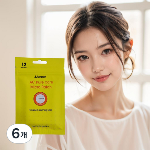 [쯔르프르] AC 퓨어 케어 마이크로패치 여드름 트러블 피부진정 1세트 12p 14mm, 6개, 12개입