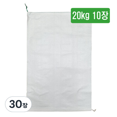 마대자루 쌀포대 자루 A급 20kg, 화이트, 30장
