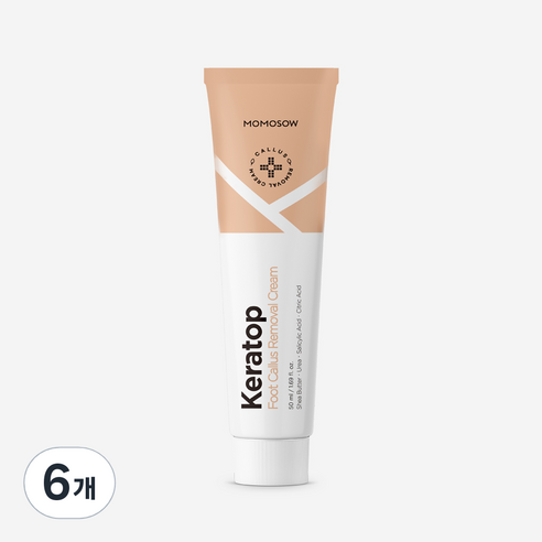 모모쏘우 케라톱 발각질제거 크림 / 굳은살 뒤꿈치 고보습 풋케어, 50ml, 6개, 1개입