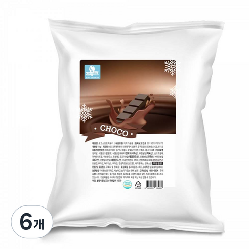 아티산 소프트아이스크림 초코 파우더, 6개, 1kg