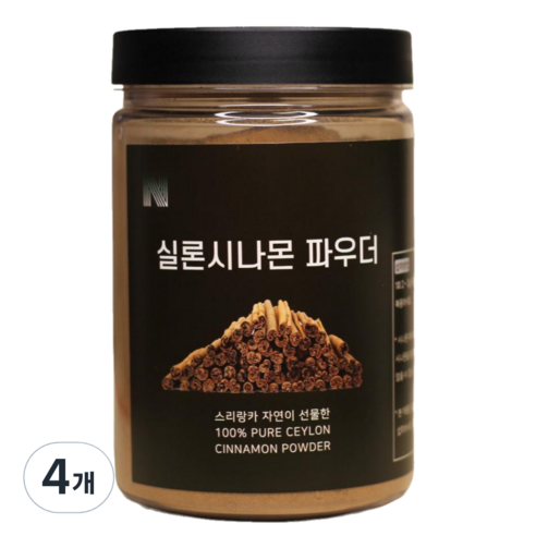 [네이스팜] 실론 시나몬 파우더 200 (스리랑카 시나몬가루 계피가루), 4개, 200g