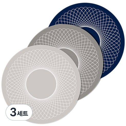 인덕션보호매트 스크래치 커버 패드 원형 실리콘 인덕션 받침 20cm, 3세트, 화이트 라인