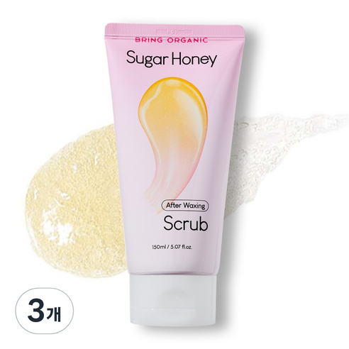 브링오가닉 슈가 허니 바디 스크럽, 150ml, 3개