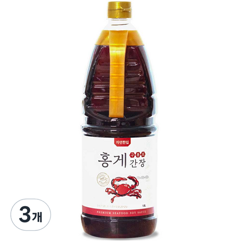 자연한입 홍게간장, 3개, 1.8L