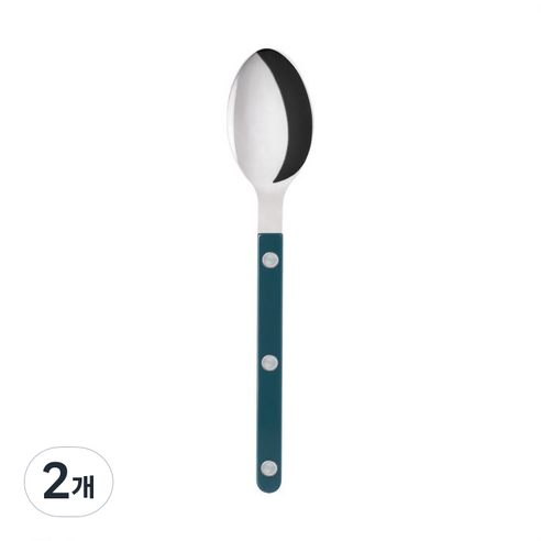 사브르 비스트로 샤이니 식기 커트러리 티스푼, 아쿠아, 2개